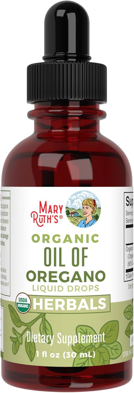 MaryRuth Organics Oregano Oil Drops | 6 Month Supply | USDA Organic Oil of Oregano Liquid | Herbal Blend for Immune Support | Digestive Health | Overall Health | Vegan | Sugar Free | Non-GMO | 1 Fl Oz