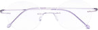 CessBlu Rimless Reading Glasses Round Readers for Men Women (Purple) +2.0