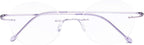 CessBlu Rimless Reading Glasses Round Readers for Men Women (Purple) +2.5