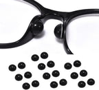 Self-Adhesive Air-Cushion Nose Pads, 10 Pairs Silicone Anti-Slip Air Bag Nose Pieces for Glasses Sunglasses,Black-L