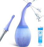 Enema Anal Douches for Men Women - Enema Bulb with Bendable Silicone Nozzles for Men Women Colon Cleanse, Anti Backflow Shower Douche Enema Kit with Lube, Anal Cleansing Feminine Care Douche Bottles