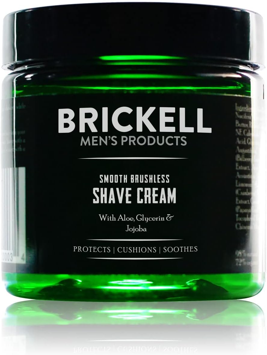 Brickell Men’s Smooth Brushless Shave Routine - Shave Butter & Aftershave - Natural & Organic
