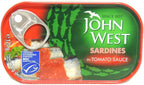 John West - Sardines in Tomato Sauce - 120g (Case of 12)