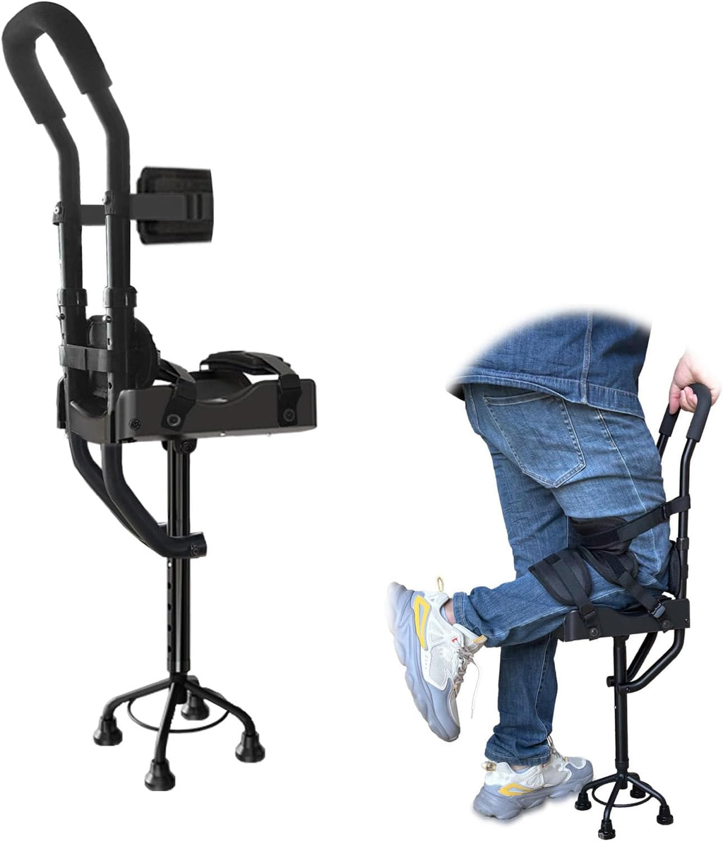 Knee Crutches, Hands Free Crutch, Adjustable Height Walker for Foot Injuries, Sprains, and Recovery, Non-Slip