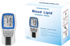 HSLPM-102 Portable Cholesterol Testing Kit Home Use 4 in 1 TC HDL LDL Triglyceride Blood Lipid Analysis Meter Device Quick Results Easy to Use with 10Pcs Strips Lancets Droppers