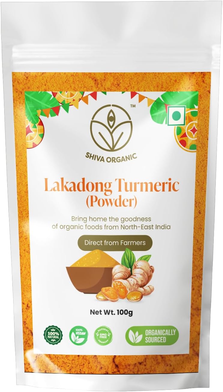 Shiva Organic's Lakadong Turmeric Powder 100 g: Unleash the Essence of Northeast with a Culinary Marvel