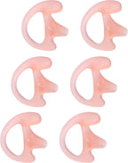 Commountain Soft Earmold for Walkie Talkie Acoustic Tube Earpiece, Silicone Ear Buds Compatible for Motorola Kenwood Baofeng Coil Tube Earpieces, 6-Pack, Pale Pink, Small Size for Right Ear