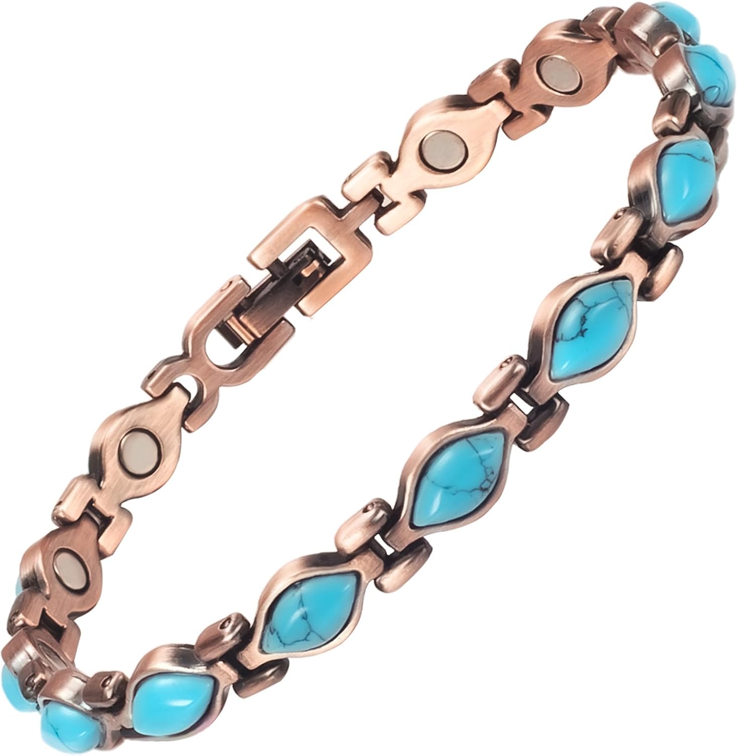Copper Magnetic Anklet for Women, Pure Copper Ankle Bracelet with Magnet (1)