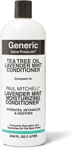 Generic Value Products Tea Tree Oil Lavender Mint Conditioner, Hydrates and Detangles, Invigorating Fragrance, Soothes Scalp, Gluten Free, 33.8 Oz