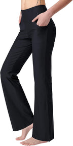 Women's Bootcut Yoga Pants with Pockets High Waist Bootleg Yoga Workout Pants for Women