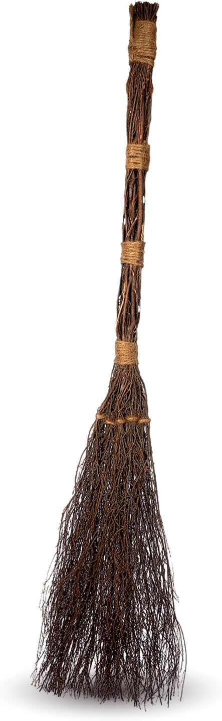 Witches Broom 36” – Witch Broomstick Halloween Costume Accessory & Decoration | Hocus Pocus Broom Prop | Wicked Witch Broomstick Decor for Halloween Displays