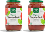 365 by Whole Foods Market, Organic Tomato Basil Pasta Sauce, 25 Ounce (Pack of 2)