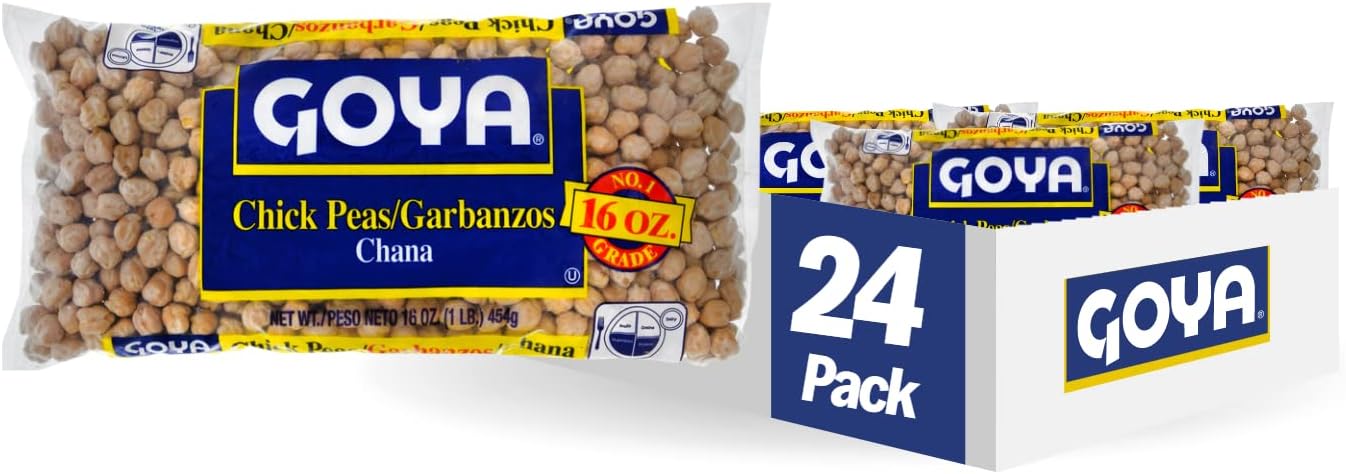 Goya Foods Chick Peas, Garbanzo Beans, Dry, 16 Ounce (Pack of 24)