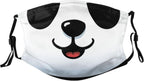 Cute Panda Face Mask with 2 Filters Adjustable Breathable Cloth Masks Balaclavas for Men Women Teenages
