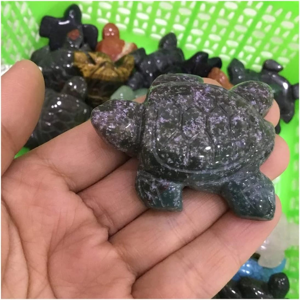 Crystal Stone Natural Mineral Crystal Tortoise Carvings Stone Figurine Presents