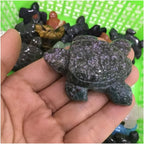Crystal Stone Natural Mineral Crystal Tortoise Carvings Stone Figurine Presents