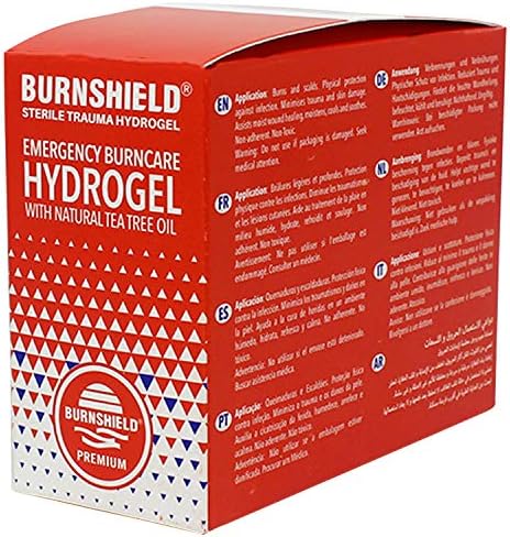 Burnshield First Aid Burn Relief Hydrogel Sachets, 25 Count