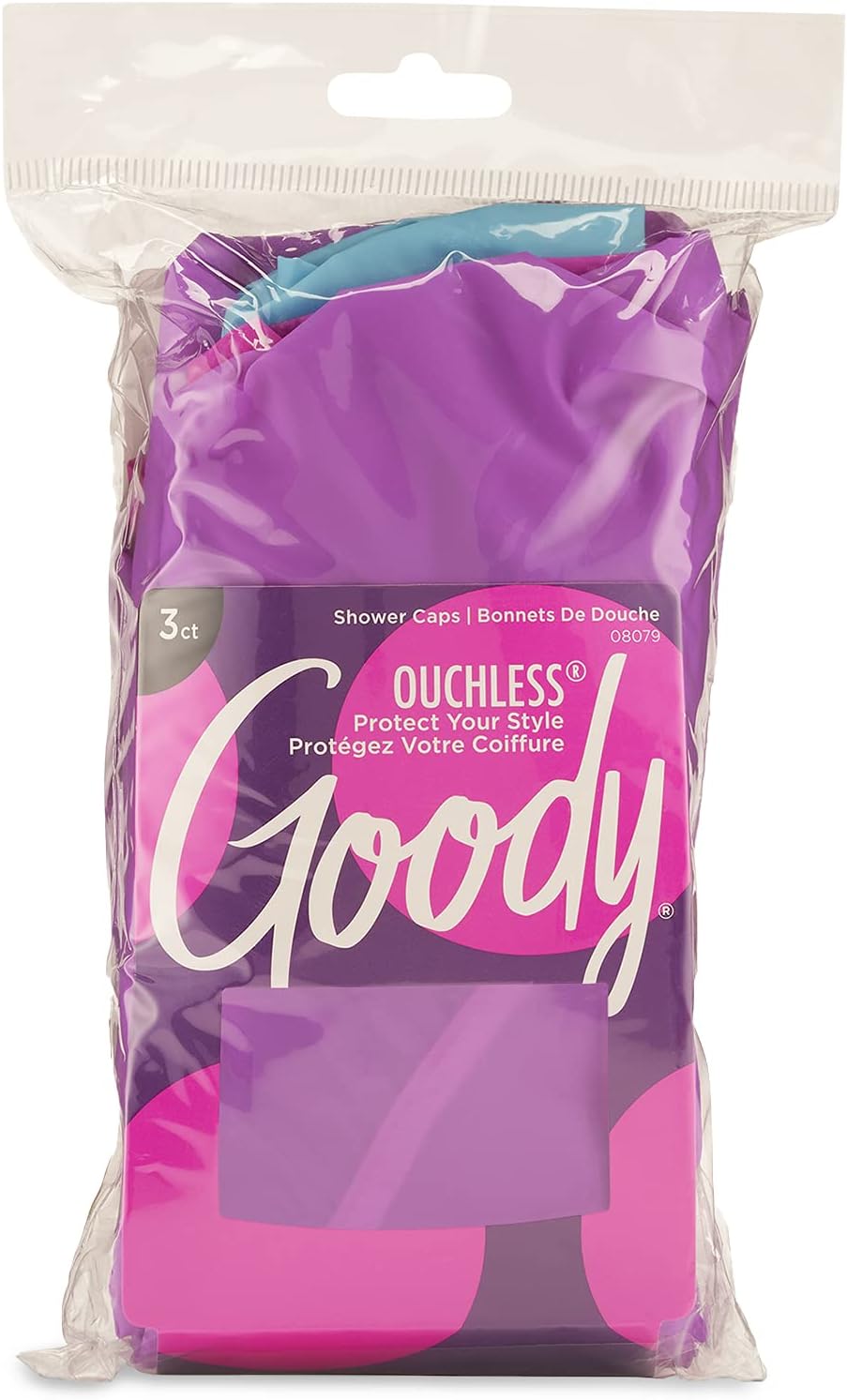 Goody Styling Essentials Shower Cap, 3 Count - Protect Your Hairstyle While Remaining Comfortable - Made With Durable And Waterproof Materials - Hair Accessories For Men, Women, Boys, And Girls