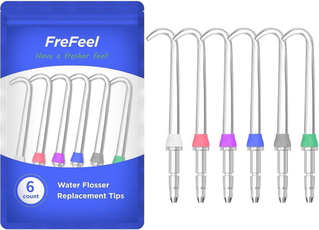 Replacement Heads for Waterpik, Replacement Picks for Water Pik Water Flosser (6 Implant Denture Tips)