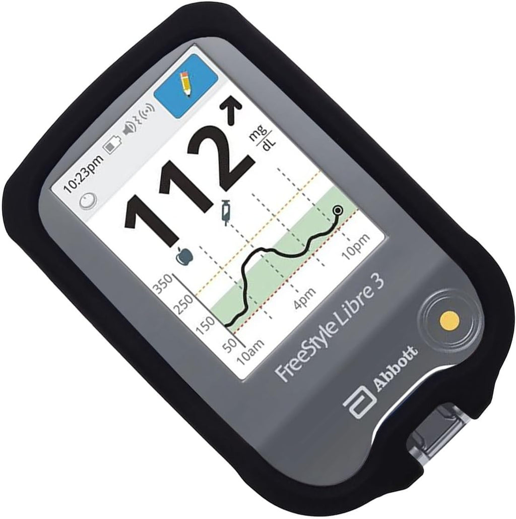 No-slip Silicone Case for Freestyle Libre 3 Freestyle Libre 2 (Black)
