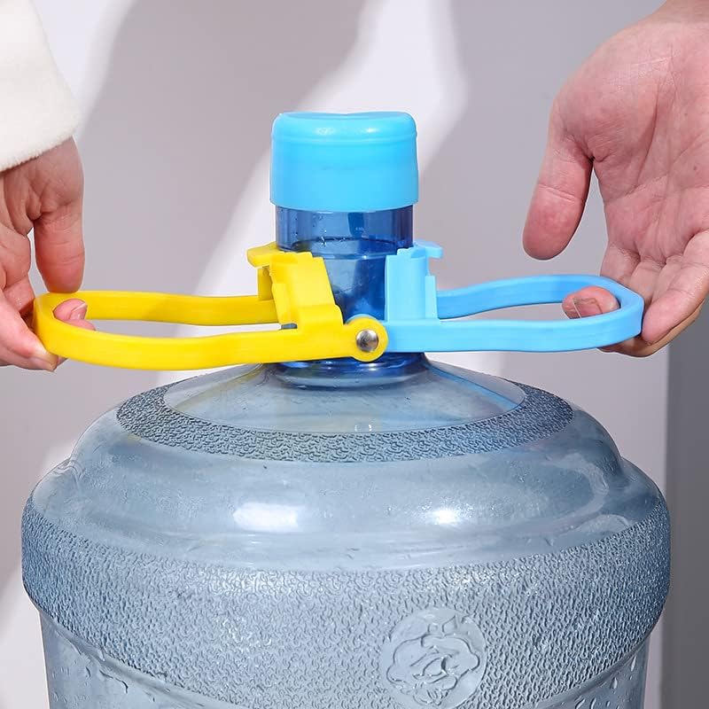 2 Pack 5 Gallon Water Bottle Holder Purified Drinking Water Jug Caps Carrier Lift Labor Energy Saving Ergonomic Grip Handle Carrier Non-Slip Holder Lifter Heavy Duty Clip