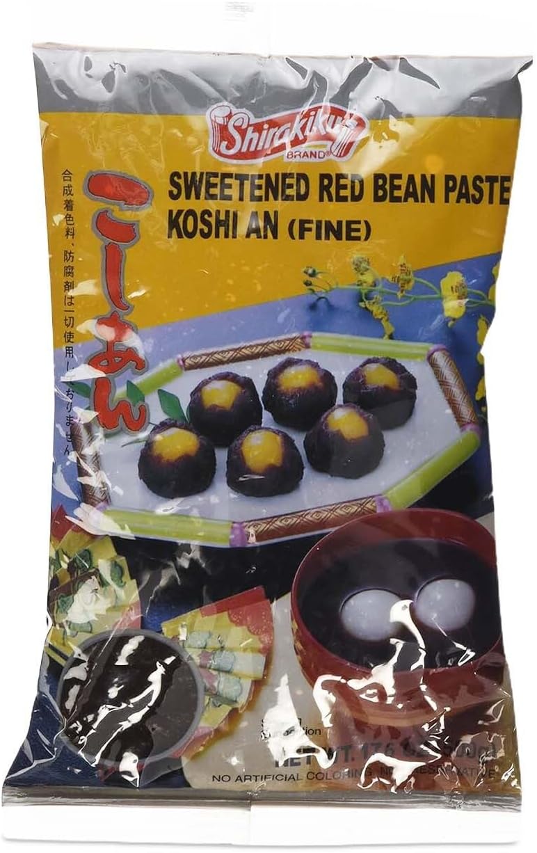 Shirakiku Red Bean Paste Koshi AN (Fine) | Japanese Sweetened Red Bean with Sugar and Water, No Artificial Coloring | Perfect for Asian Desserts - 17.6oz Single Pack