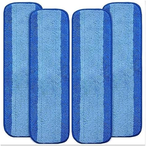 4 Pack Microfiber Cleaning Pads Compatible for Bona Hardwood Floor Premium Spray Mop