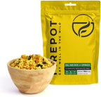 FIREPOT Dal and Rice with Spinach - Healthy Plant Based Dehydrated Camping & Backpacking Meals (2 Servings)