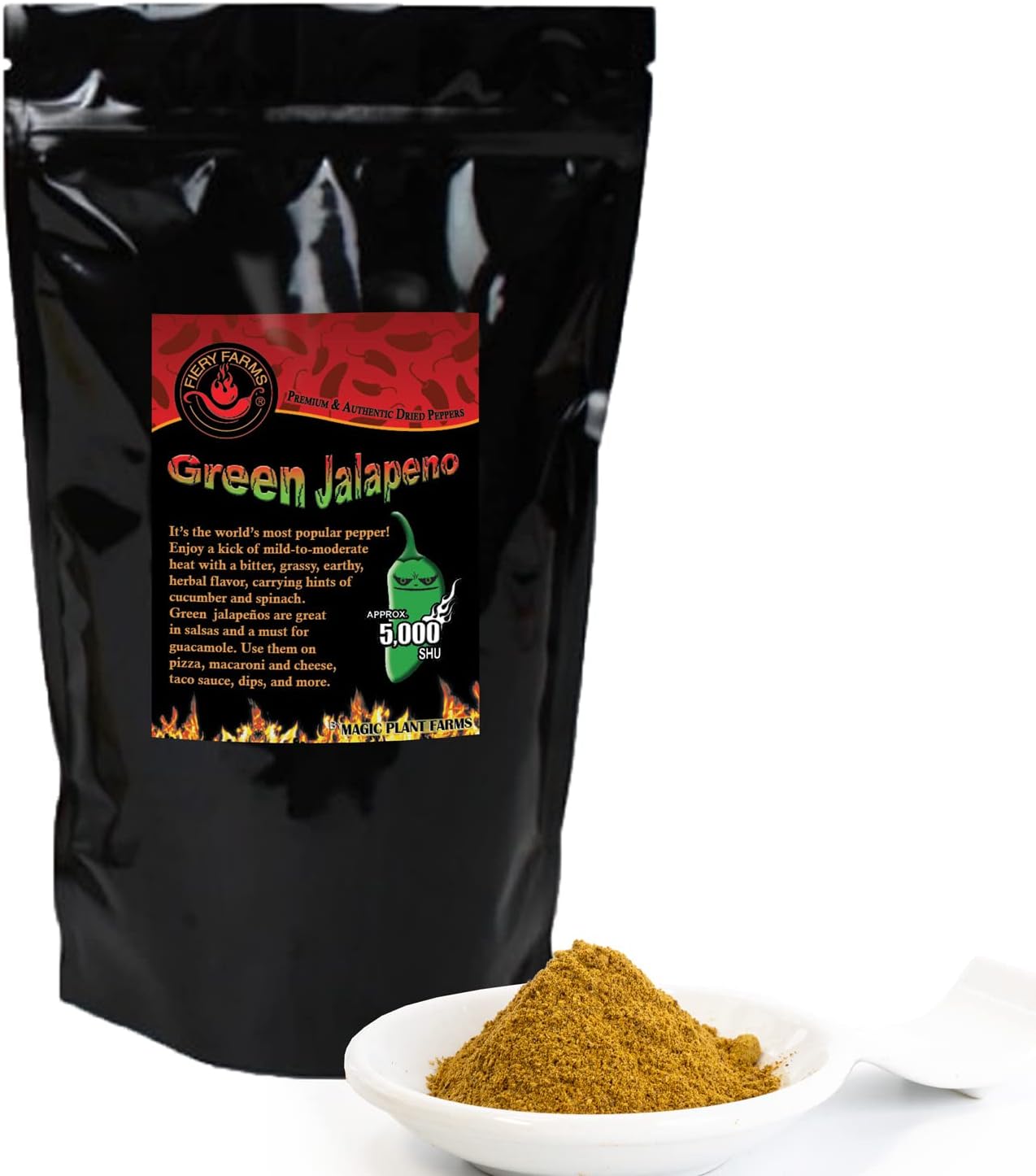 Magic Plant Red Jalapeno Pepper Powder - Fine Ground Red Jalapeno Chili Powder (1 LB) - Mexican Cuisine Staple | Mild - Medium Heat | Add to any Dish or Drink | Spicy Sweeter bit Smoky – Pure, Non-GMO