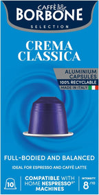 Caffè Borbone Crema Classica Aluminum Capsules Compatible with Nespresso Original Machines, Medium Roast, 100 Count
