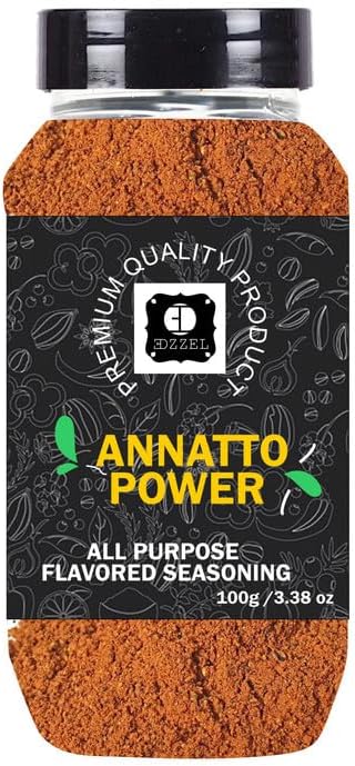 EDZZEL Premium Quality Indian Organic Annatto Powder Plant Based, Vegan, Gluten Free-100 GRAM Box (Set Of 3)