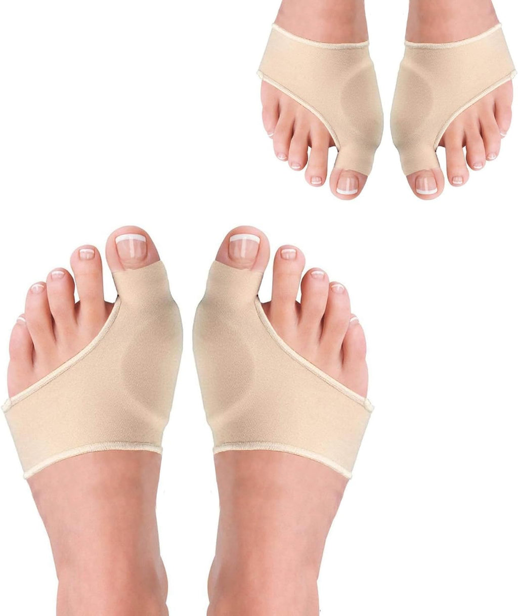 4 Bunion Relief Pads and Sleeves, Orthopedic Bunion Corrector Socks with Gel Pads, 2 Pairs