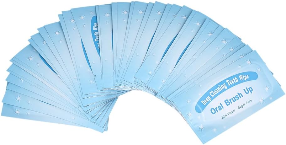 Mint-Flavored Oral Finger Wipes Teeth whitening Wipes Oral Cleaning Wipe (100 Pcs)