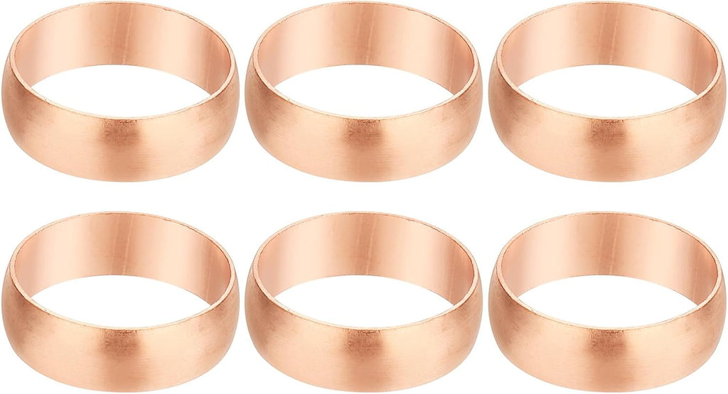PATIKIL 19mm Tube OD Compression Sleeves Ferrules, 6pcs Copper Ferrule Fitting Compression Fitting Assortment Kit for Air Water Gas