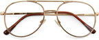 V.W.E. Clear Lens Bifocal Classic Metal Reading Glasses - Spring Hinge Tear Drop Reader