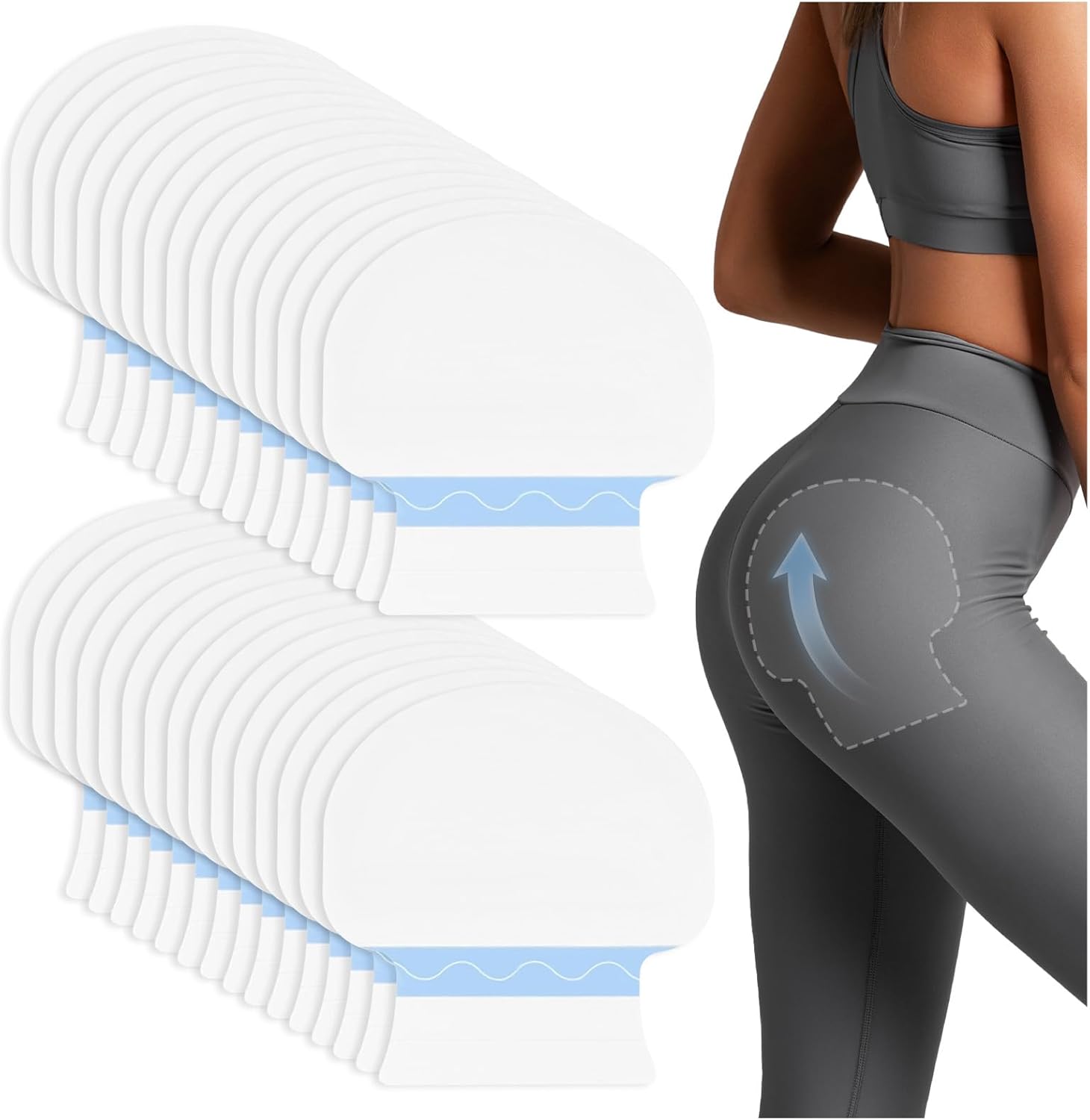 Instant Leg Lift Tape, Invisible Body Patches for Inner Thigh, Skin-Friendly Adhesive Leg Lifter for Sagging Skin,Friction Protection for Women Daily Use & Sports-10PACK