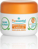 Puressentiel Muscle and Joints Balm - Essential Oil and Shea Butter Balm for Back and Neck Massage - Dye-Free, No Preservatives - 1.01 oz