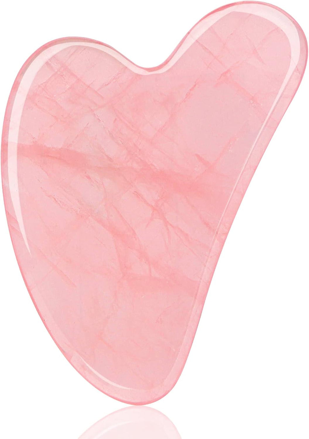 Gua Sha Facial Tool,Guasha Tool for Face,Facial and Body Massager,Natural Stones Rose Quartz,Scraping and SPA Acupuncture Therapy to Lift,Decrease Puffiness and Tighten.(Pink)