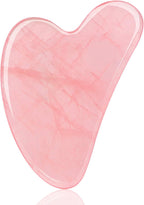 Gua Sha Facial Tool,Guasha Tool for Face,Facial and Body Massager,Natural Stones Rose Quartz,Scraping and SPA Acupuncture Therapy to Lift,Decrease Puffiness and Tighten.(Pink)