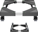 Mini Fridge Stand with 4 Locking Wheels 15.7""-23.6"" Adjustable Dolly Washing Machine Stand Universal Stand Base for Furniture Portable Refrigerator Dryer Stand (Black)