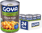 Goya Foods Organic Chick Peas, Garbanzo Beans, 15.5 Ounce (Pack of 24)