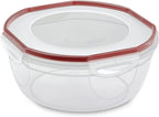 Sterilite Rocket Red Ultra Seal Latching Bowl, 4.7 Quart