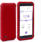 Compatible with Omnipod 5 PDM, Silicone Case & Tempered Glass Film Kit, Receiver Full Protection Set with Protective Cover & HD Screen Protector for Omnipod5, Anti-Fingerprint, Easy Installation