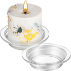 2Pcs 4.5in Wax Warmer Replacement Dish, Glass Heating & Melting Plate for Electric Oil Tart Burner, Candle Melter Lamp Aromatherapy Tray Bowl, Diffuser Dishes for Home, Office Meditation