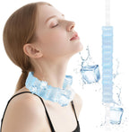Cooling Neck Tube Ice Ring Cooler Reusable 18℃/64℉ Freeze for Hot Summer, Wearable Cooling Neck Wraps Outdoor Sports Workers Blue 1 Pack