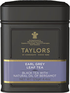 Taylors of Harrogate Earl Grey, Loose Leaf, 4.41 Ounce Tin Caddy (Pack of 1), Fragrant, Delicate & Light, Caffeinated, Premium Whole Leaf Tea