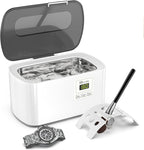 KECOOLKE Ultrasonic Jewelry Cleaning Machine, 600ml Sonic Cleaner with Digital Timer for Eyeglasses, Rings, Silver，Cleaner Solution for Gifts