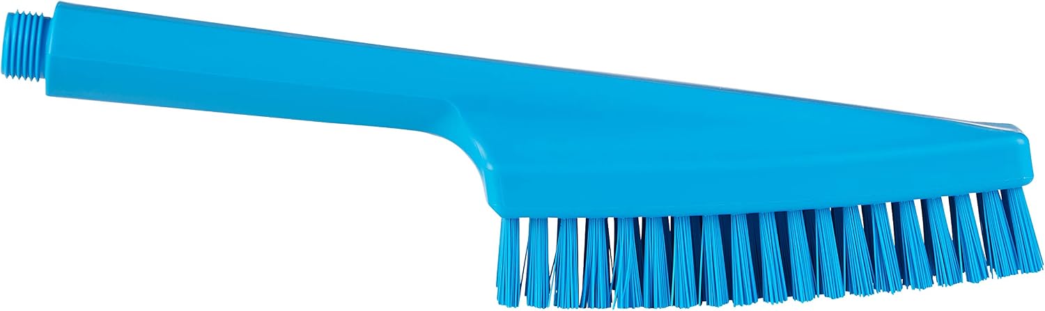 Vikan 70573 Hand Brush, waterfed, 12.99" Hard, Blue