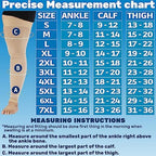 ABSOLUTE SUPPORT 3XL Compression Thigh High Socks 20-30mmHg for Women and Men - Plus Size Unisex Compression Over the Knee Footless Socks for Travel, Nursing, Athletic, Running - Beige, 3X-Large