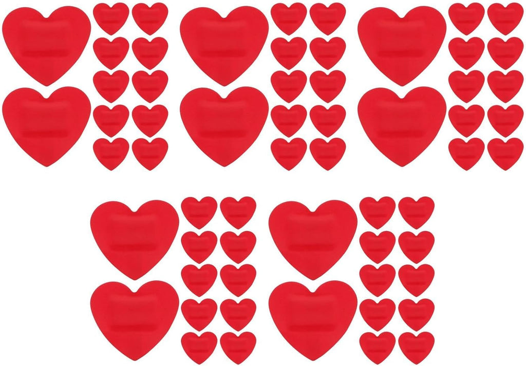 DOITOOL 60 Pcs Heart Shaped Adhesive Bandages Breathable Waterproof Wound Protection Patches Small Self Adhesive Bandages for First Aid Finger Care